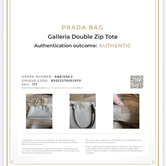 Prada Gray Galleria Saffiano Leather Tote Bag - Picture 15 of 16